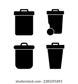Ilustración vectorial de icono de barra diagonal. icono de la papelera. signo y símbolo de eliminación.