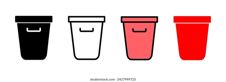 Trash icon vector illustration. trash can icon. delete sign and symbol.