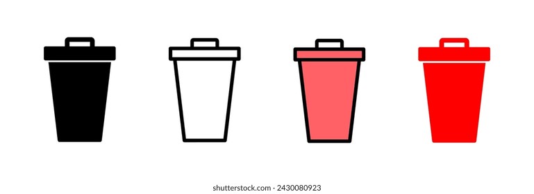 Trash icon vector illustration. trash can icon. delete sign and symbol.
