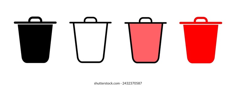 Trash icon vector illustration. trash can icon. delete sign and symbol.