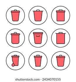 Trash icon vector illustration. trash can icon. delete sign and symbol.