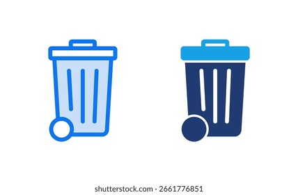 Ilustración vectorial de icono de papelera. icono de papelera. signo y símbolo del Borrar.