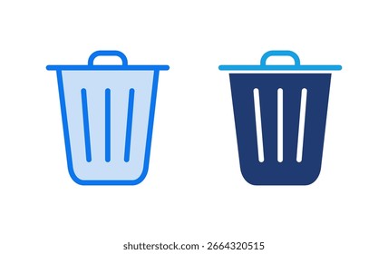 Ilustración vectorial de icono de papelera. icono de papelera. signo y símbolo del Borrar.