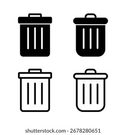 Trash icon vector illustration. trash can icon. delete sign and symbol.