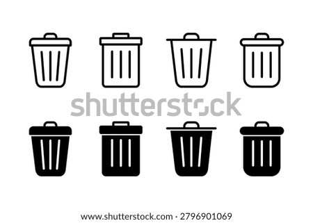 Trash icon vector illustration. trash can icon. delete sign and symbol.