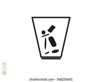 trash, icon, vector illustration eps10