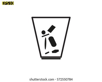 trash, icon, vector illustration eps10