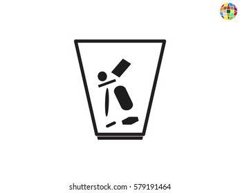 trash, icon, vector illustration eps10