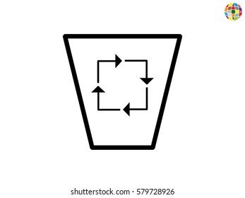 trash, icon, vector illustration eps10