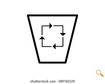 trash, icon, vector illustration eps10
