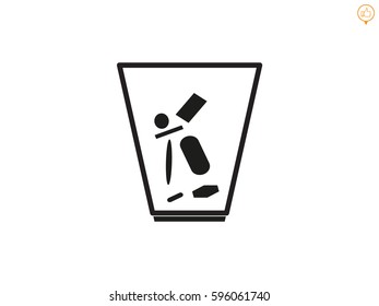 trash, icon, vector illustration eps10