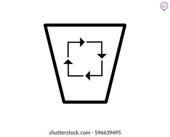 trash, icon, vector illustration eps10
