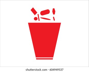 trash, icon, vector illustration eps10