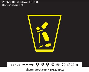 trash, icon, vector illustration eps10