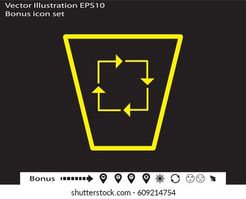 trash, icon, vector illustration eps10