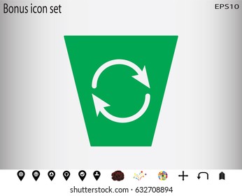 trash, icon, vector illustration eps10