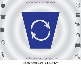 trash, icon, vector illustration eps10