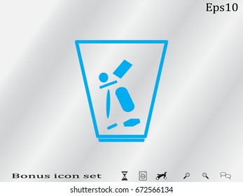 trash, icon, vector illustration eps10