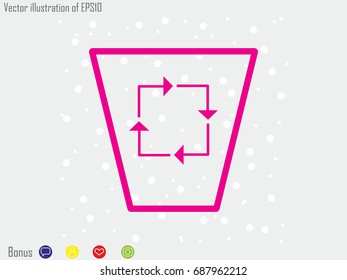 trash, icon, vector illustration eps10