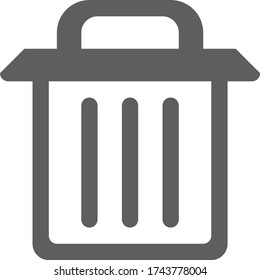 ilustración vectorial de icono de basura plana