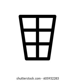 Trash icon vector illustration. Flat design style