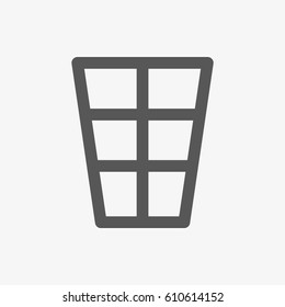 Trash icon vector illustration. Flat design style
