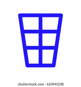 Trash icon vector illustration. Flat design style