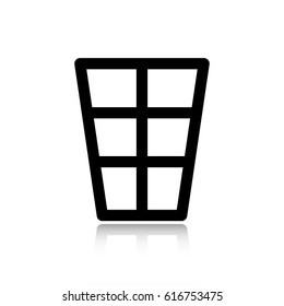 Trash icon vector illustration. Flat design style