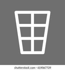 Trash icon vector illustration. Flat design style