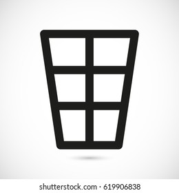 Trash icon vector illustration. Flat design style