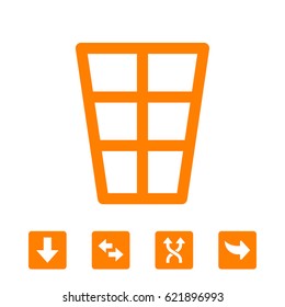 Trash icon vector illustration. Flat design style