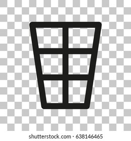Trash icon vector illustration. Flat design style