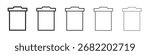 Trash icon vector illustration isolated