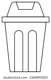 ilustración vectorial de icono de basura. Aislado sobre fondo blanco.