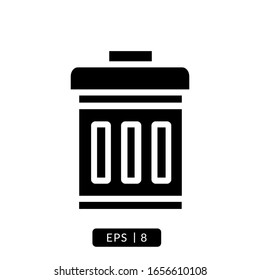trash icon vector illustration logo template for many purpose. Isolated on white background.