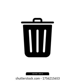 Plantilla de logotipo de Ilustración de Ilustración de Icono de Trash