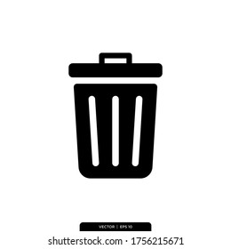 Trash Icon Vector Illustration Logo Template