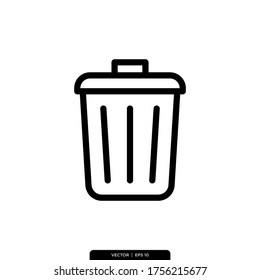 Plantilla de logotipo de Ilustración de Ilustración de Icono de Trash