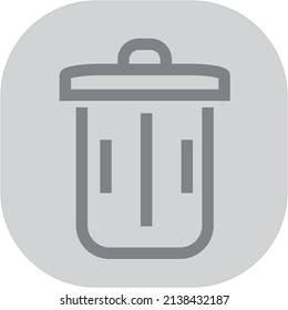 ilustración vectorial de icono de basura en fondo gris claro