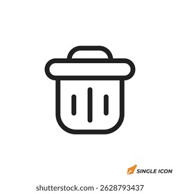 trash icon vector illustration. trash symbol isolated on white background