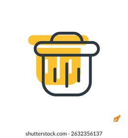 Ilustración vectorial de icono de basura. símbolo de basura aislado sobre fondo blanco
