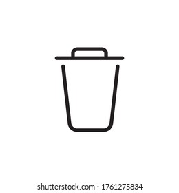 Trash Icon Vector Illustration in Trendy Flat Design