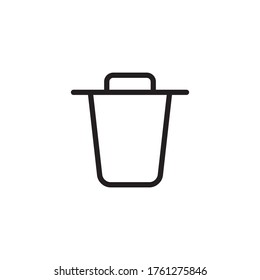 Trash Icon Vector Illustration in Trendy Flat Design