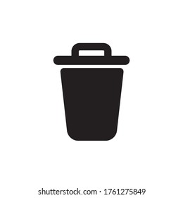 Ilustración de vectores de iconos de basura en diseño plano a la moda