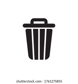 Trash Icon Vector Illustration in Trendy Flat Design