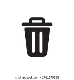 Trash Icon Vector Illustration in Trendy Flat Design