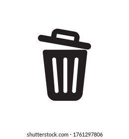 Trash Icon Vector Illustration in Trendy Flat Design