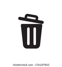 Ilustración de vectores de iconos de basura en diseño plano a la moda