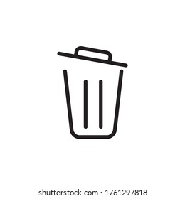 Trash Icon Vector Illustration in Trendy Flat Design