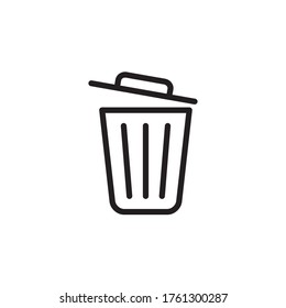 Ilustración de vectores de iconos de basura en diseño plano a la moda